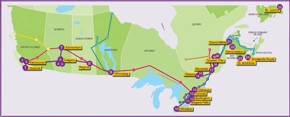 Canada's Garden Route Map